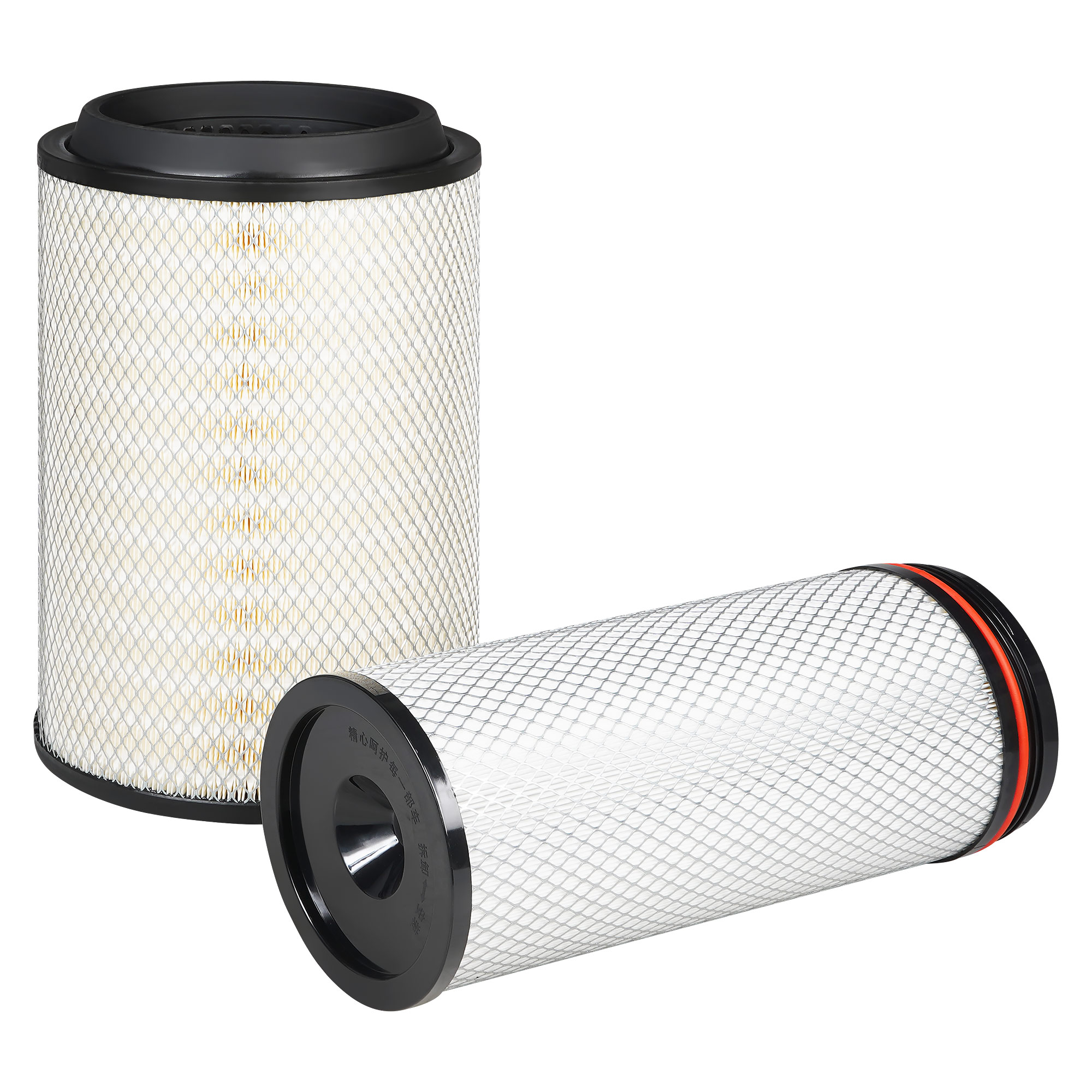 Фильтр воздушный для автомобилей Shacman F3000/X3000 с двигателем WP12/WP13 Евро 3, внутренний и наружный, комплект 2шт, K2841 Carville Racing TR55720 110907050A WG9725190102 K2841 WG9725190102/1 WG9725190103 WG9725190103/1