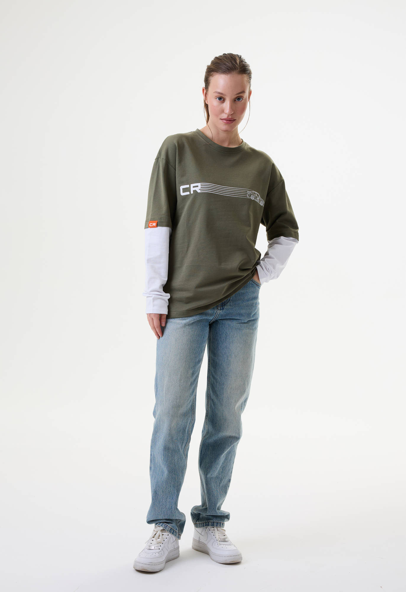 Лонгслив зелёный Carville Racing 1CR29 