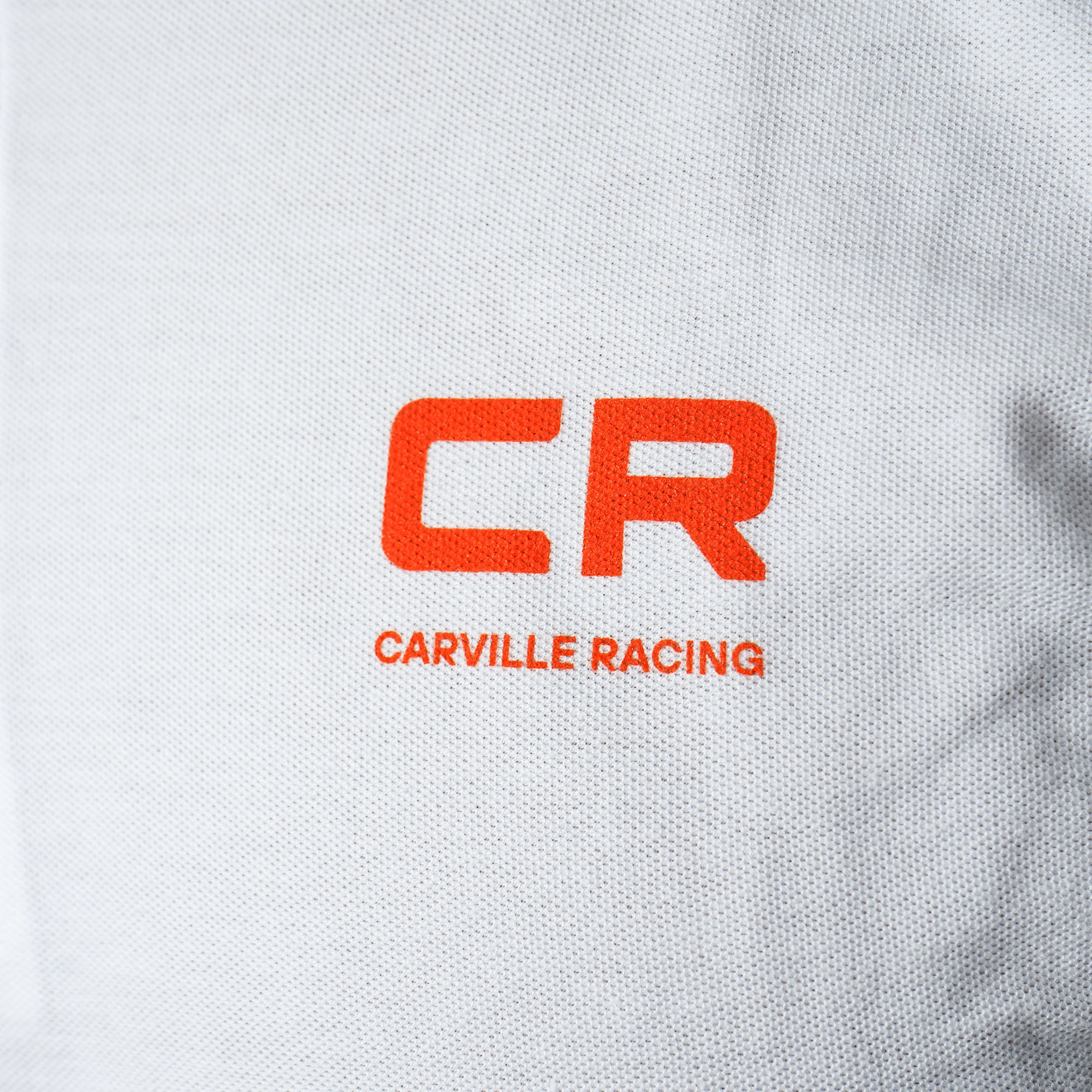 Поло белое с логотипами Carville Racing 3CR10 