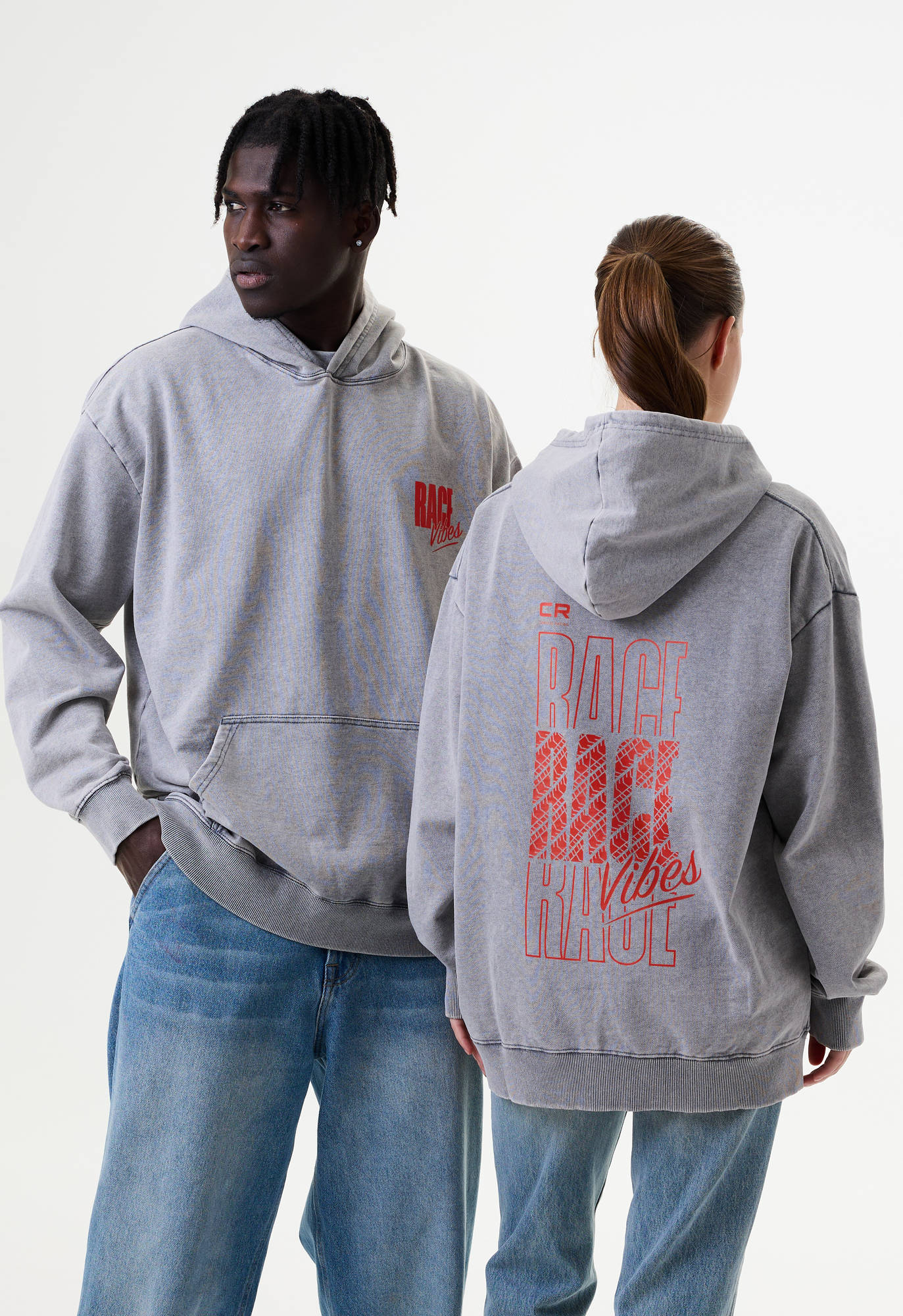 Толстовка серая унисекс Race vibes Carville Racing 2CR22 