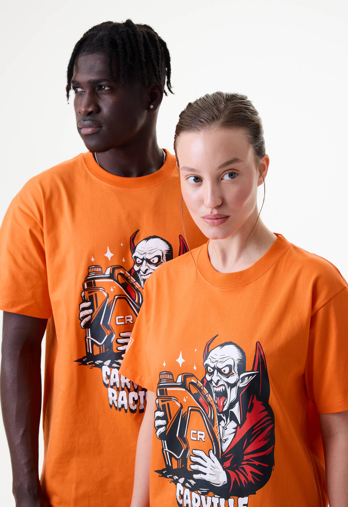 Футболка взрослая CR оранжевая Carville Racing 1CR50 