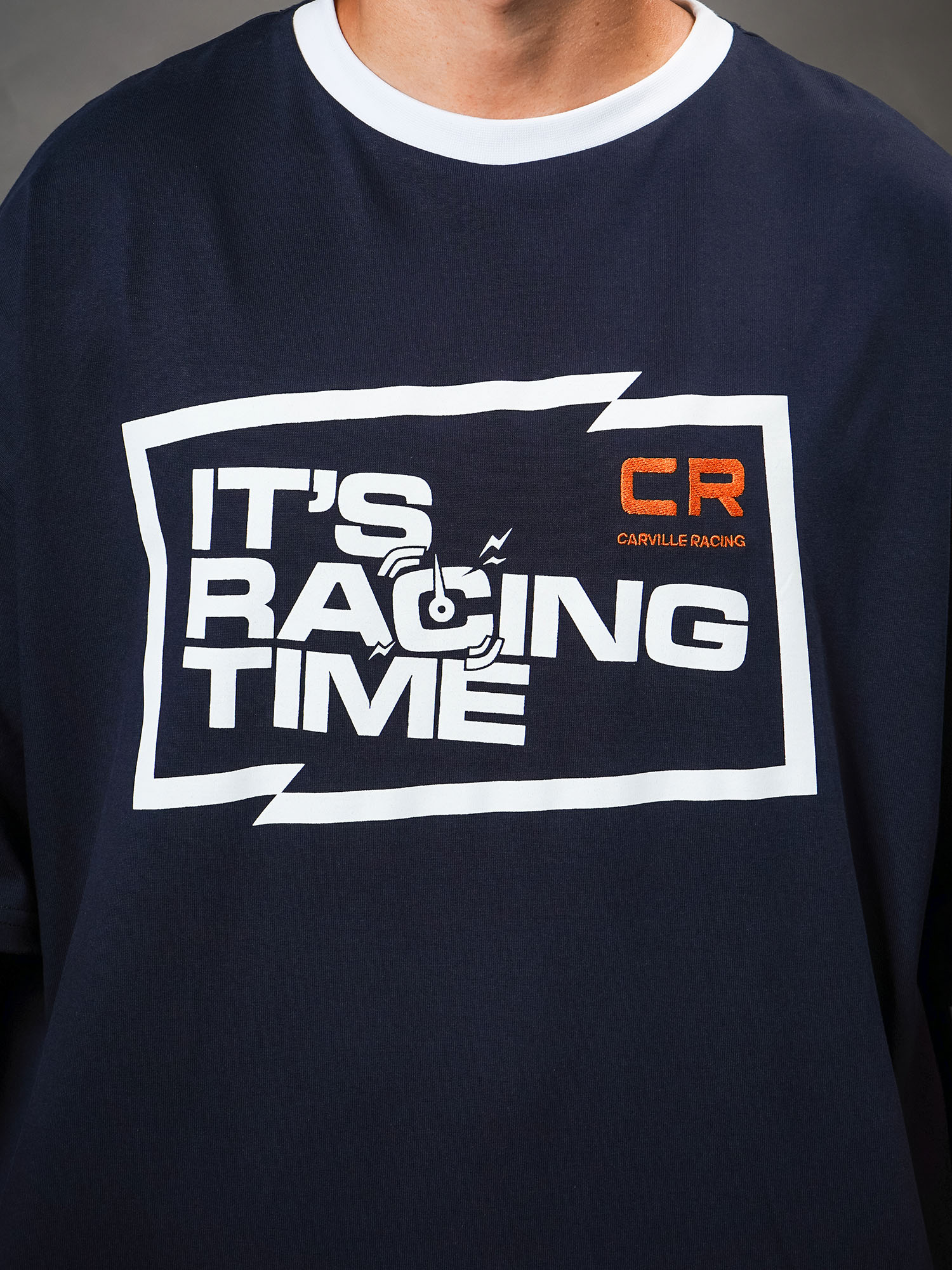 Футболка синяя взрослая принт Carville Racing tshirt_green_drift_inside_2XL 