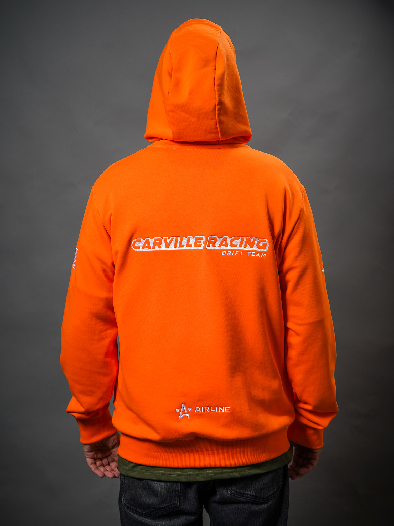 Толстовка оранжевая унисекс Carville Racing hoody_orange_CR24_L(176-182) 