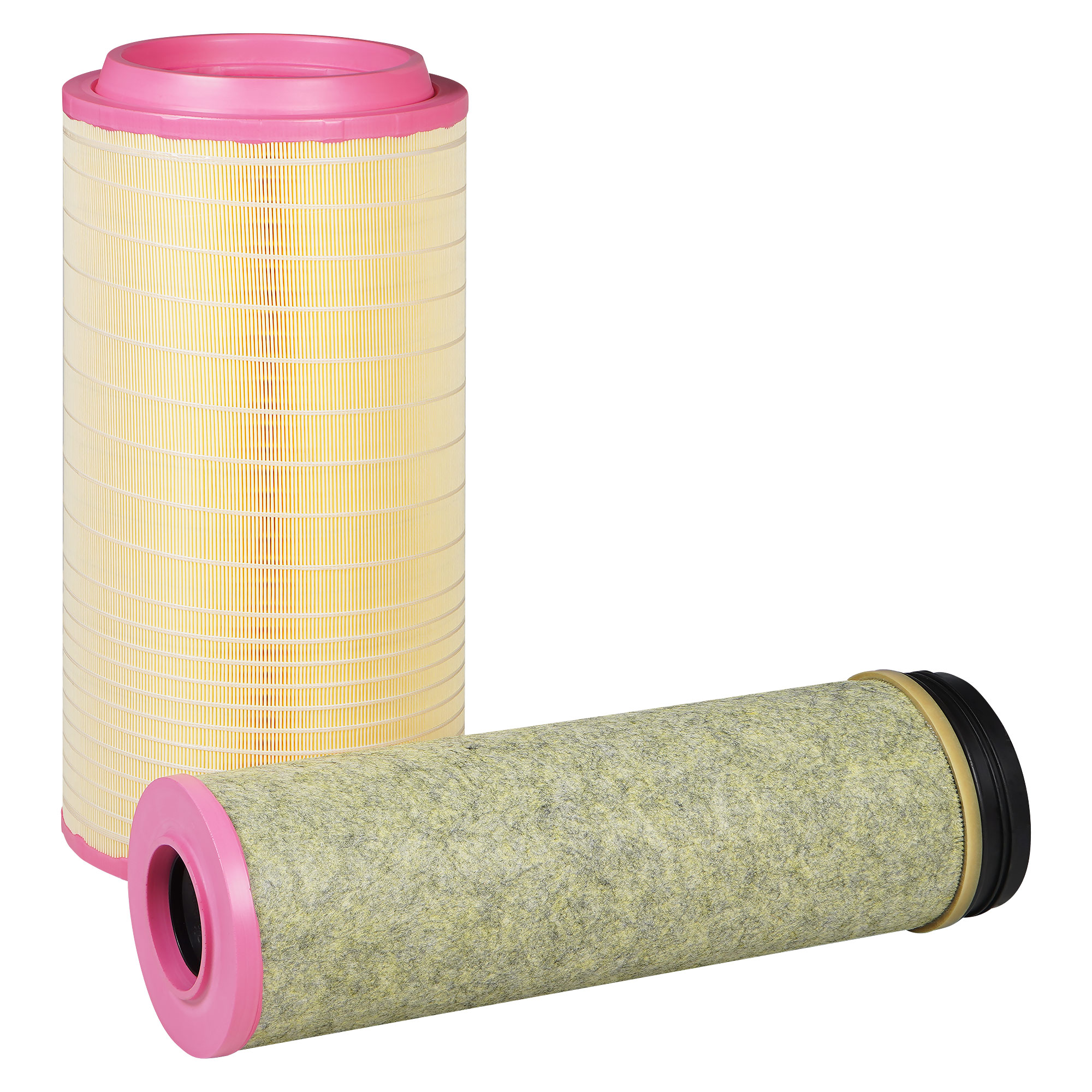 Фильтр воздушный для автомобилей Howo T5G с дв. MC11, внутр.+наружн., комплект 2шт, K2652PU Carville Racing TR55724 1109060A2000/A WG9X25190061 WG9X25190062 K2652 K2652PU WG9X25190072