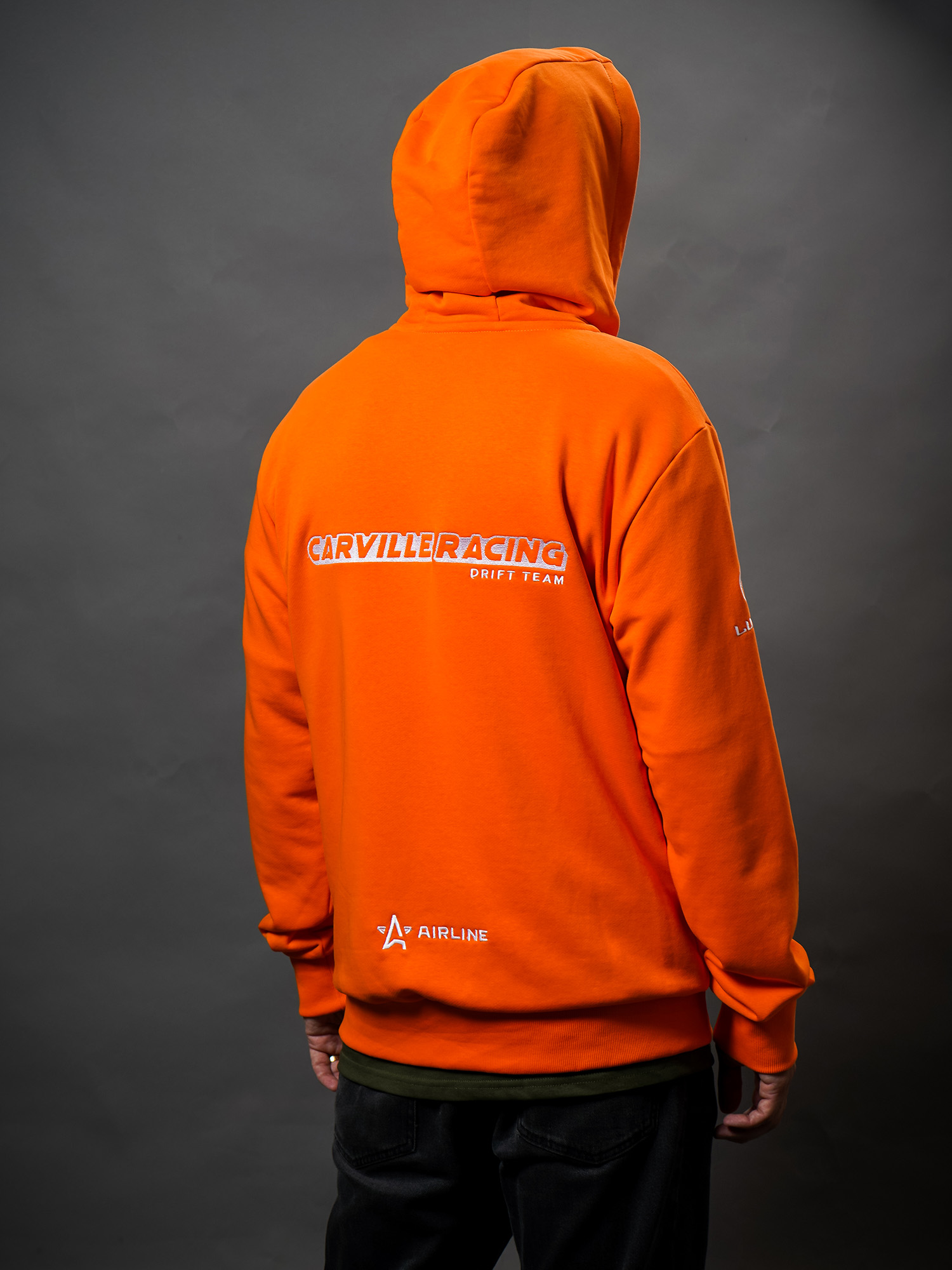 Толстовка оранжевая унисекс Carville Racing hoody_orange_CR24_L(176-182) 