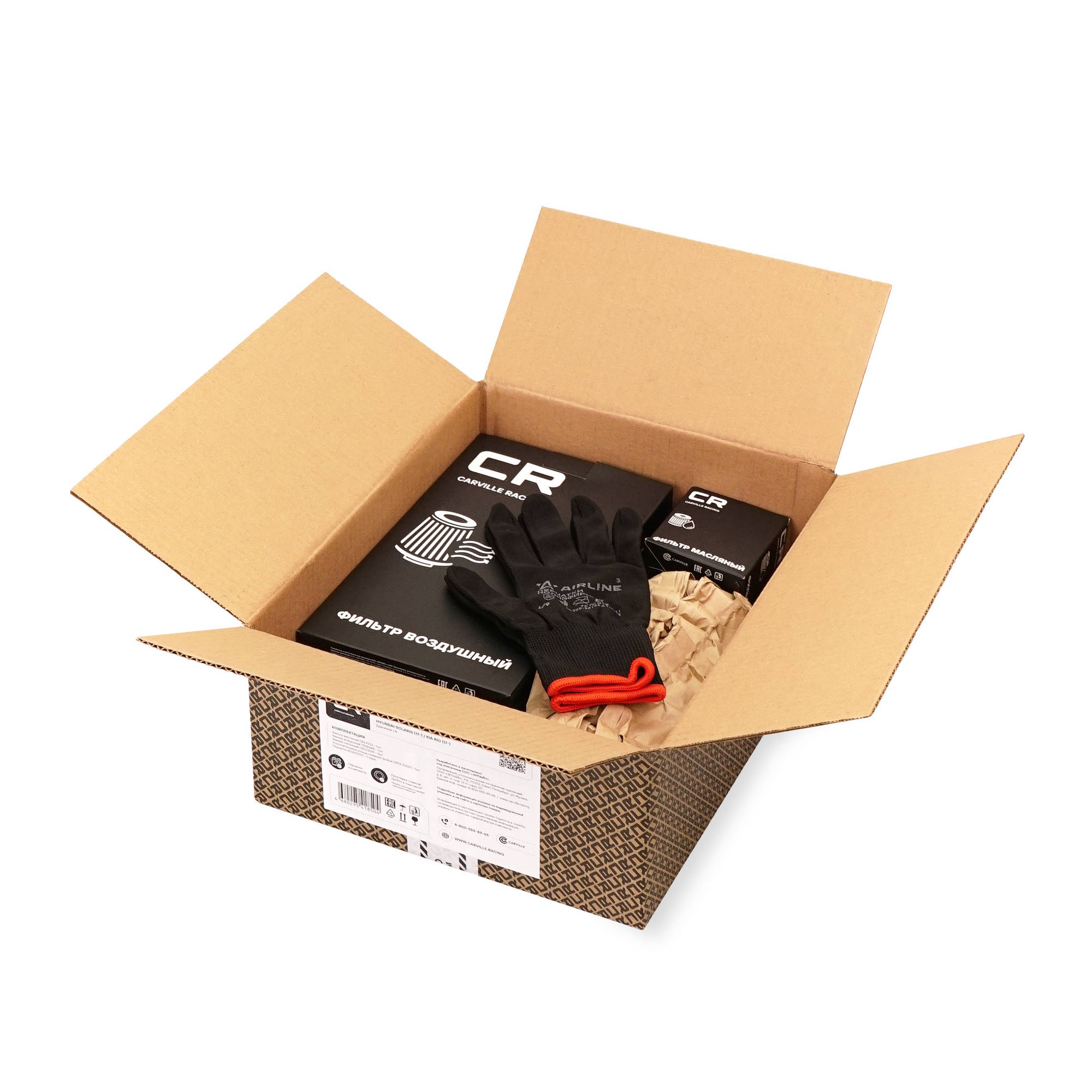 Комплект фильтров для ТО Hyundai Solaris (17-)/Kia Rio (17-) 1.4i Carville Racing CRKIT1022 28113-1R100 21513-23001 97133-D1000 26300-02503