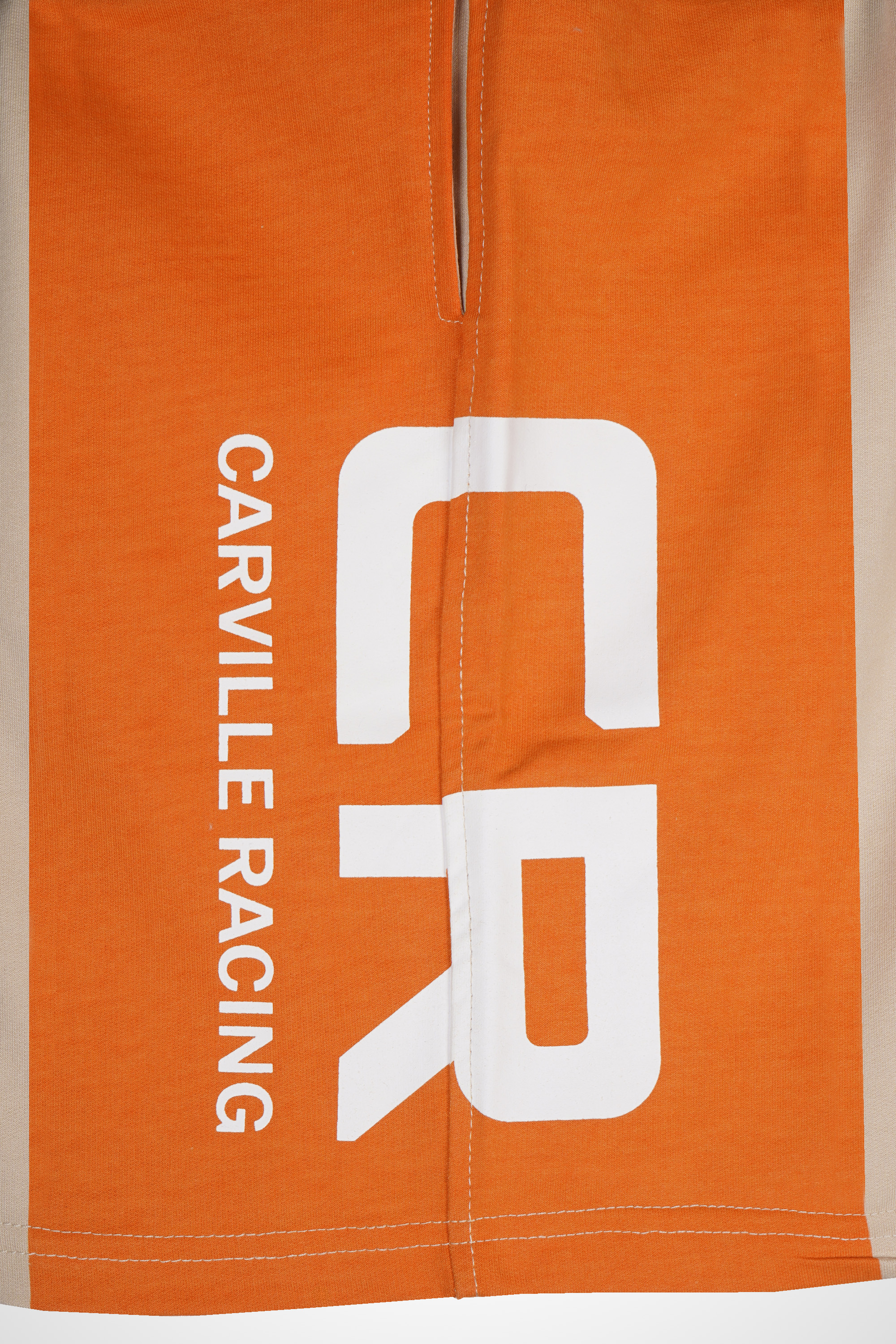 Костюм бежевый полоски оранж.-синяя футболка и шорты взрослый CR Carville Racing 1CR15 