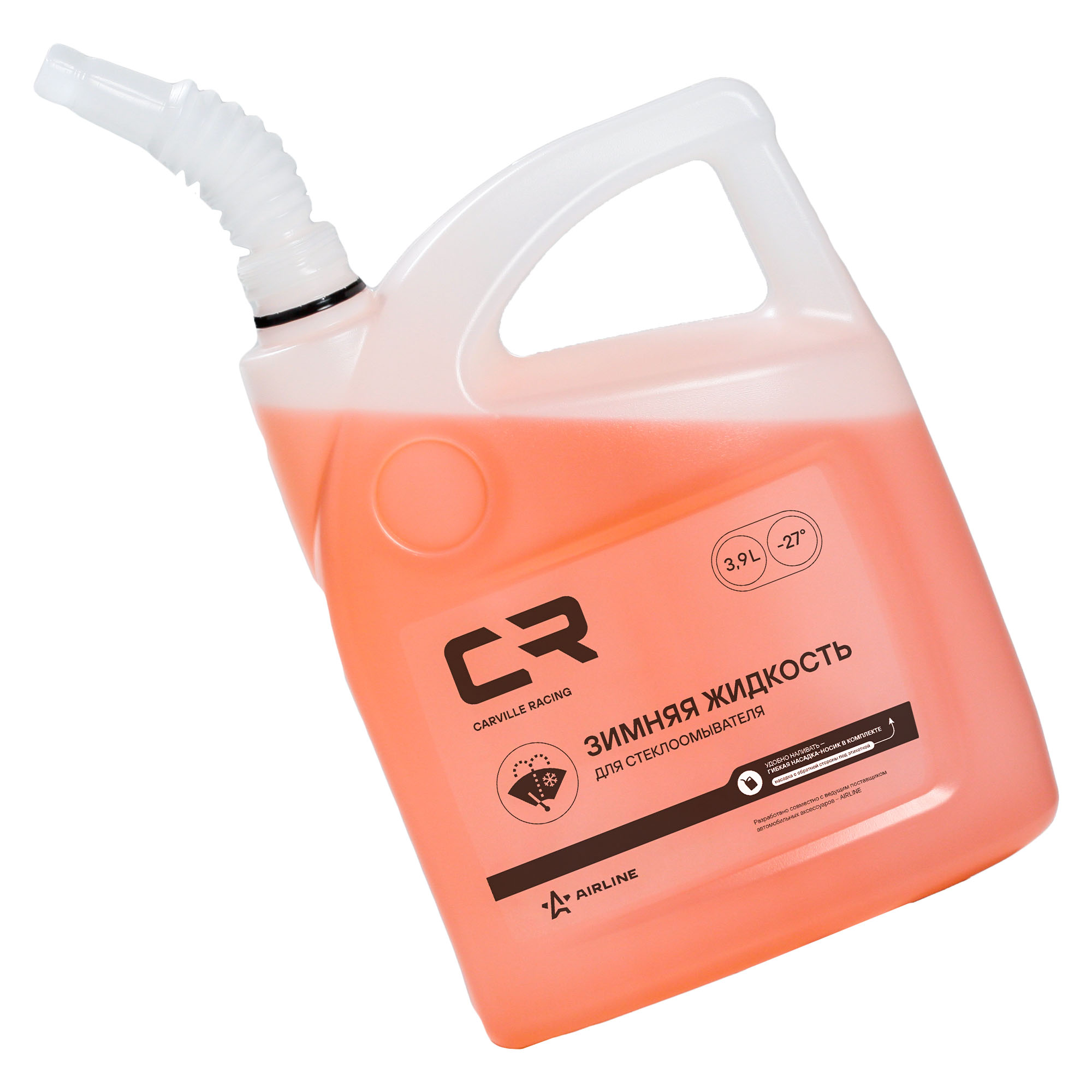 Жидкость стеклоомывателя зимняя -27°С с ароматом грейпфрута, 3.9л Carville Racing S0054027 