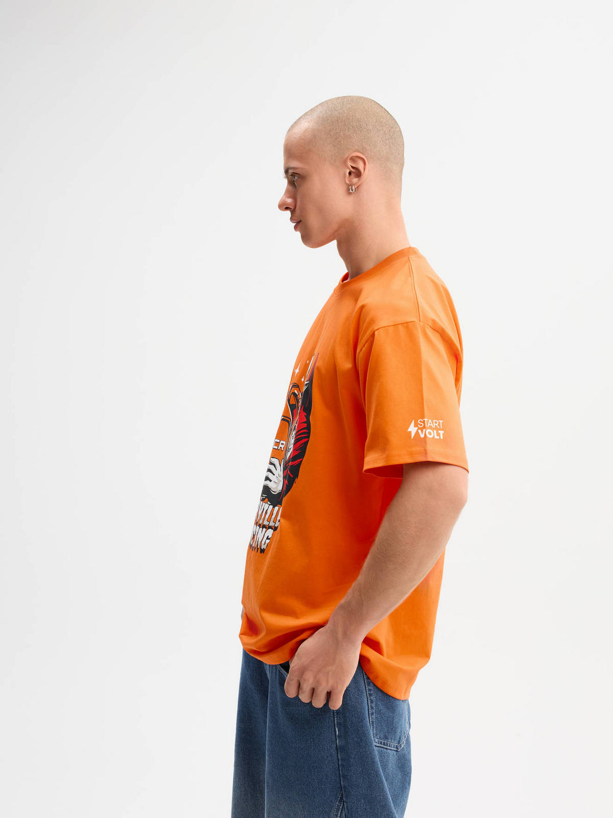 Футболка взрослая CR оранжевая Carville Racing 1CR50 