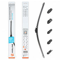 Щетка стеклоочистителя бескаркасная SILICONE 330мм (13") 5 адаптеров