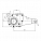 Рычаг тормоза регулировочный автоматический (трещотка) для автомобилей МАЗ 5440, 544069, 643068 задний правый (эвольвентный шлиц)