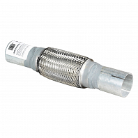 Переходник 50/50 L=300 под хомут с виброкомпенсатором 50х150 (нержавеющая алюминизированная сталь)