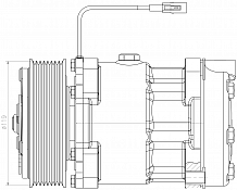 Компрессор кондиционера для автомобилей КАМАЗ Компас 9 (43089)/Компас 12 (43082)/JAC N75/N80/N90/N120