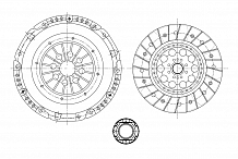 Комплект сцепления для автомобилей Mercedes Sprinter (95-) (дв. OM601) в сборе с муфтой
