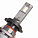 Лампa светодиод. H7, 12/24В, 28Вт, 6500К(Белый), 5000Лм, для рефлект./линз. 2 шт. PLUS