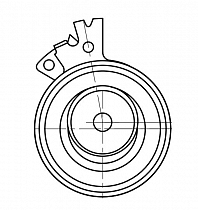 Ролик ГРМ для автомобилей Daewoo Nexia (95-) 1.5i SOHC (натяжной)