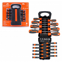 Набор отвёрток, бит и головок 44 пр. холдер (SL, PH, PZ, HEX, TORX) блистер