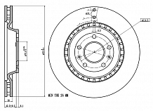 Диски тормозные для автомобилей Changan Uni-K (22-) передние d=330 окрашенные
