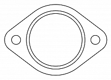 Прокладка приёмной трубы для а/м ГАЗ 3302 с дв. ЗМЗ-40524; УМЗ-4216 Е-3 (перфометал.)