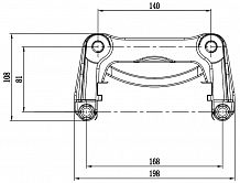 Скоба тормозного суппорта для автомобилей Geely Tugella (19-) / Knewstar 001 (24-) передняя