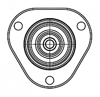 Опора амортизатора для автомобилей Toyota Corolla E90 (87-) (передняя с подшипником)