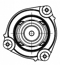 Опора амортизатора для автомобилей Nissan Juke (10-) (передняя правая с подшипником)