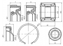Ремкомплект ступицы задней для автомобиля Subaru Forester SF (97-)/SG (02-)