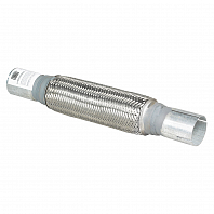 Переходник 50/50 L=400 под хомут с виброкомпенсатором 50х250 (нержавеющая алюминизированная сталь)