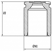 Поршень суппорта для автомобилей Jetour X90 plus (21-) задний d=41мм (автомобиль с электродвигателем стояночного тормоза)