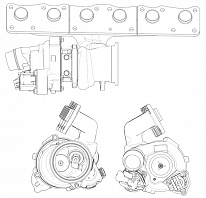 Турбокомпрессор для а/м BMW X5 (F15, F85) (13-)/X6 (F15, F85) (14-) 3.0T [N55] (тип B03)