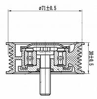 Ролик приводного ремня для автомобилей Porsche Cayenne (02-) 4.5i/4.8i (опорный) справа