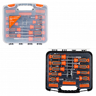 Набор отвёрток и бит 33 пр. (SL, PH, PZ, HEX, TORX, SQUARE) пласт.кейс