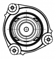 Опора амортизатора для автомобилей Nissan Juke (10-) (передняя левая с подшипником)