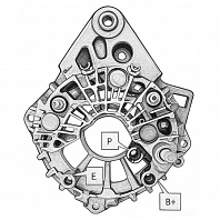 Мост диодный генератора для автомобилей Kia Ceed (06-)/Elantra IV (06-) 2.0i (с крышкой)