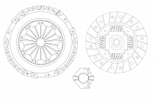 Комплект сцепления для автомобилей Renault Megane (99-) 1.6i в сборе с муфтой