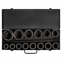 Набор головок ударных 1" 90мм 14пр. (22-60мм) мет. кейс