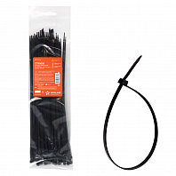 Стяжки (хомуты) кабельные 3,6*300 мм, пластиковые, черные, 100 шт.
