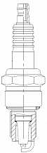 Комплект свечей зажигания для автомобилей Honda Civic III (83-) 1.5i/Accord III (85-) 2.0i (кмпл. 4шт)