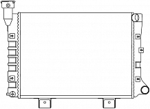 Радиатор охлаждения для а/м Лада 21073 инжекторный (паяный) МП-серия