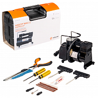 Компрессор TORNADO S с кмпл инстр. в кейсе (2отверт., ремкомп.б/к шин, нож, плоскогуб.)