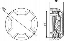Крышка (пробка) расширительного бачка для а/м КАМАЗ 5490 (13-)/Mercedes-Benz Axor (01-)/Atego (98-)/Actros MP2/MP3 (03-) 1.0bar