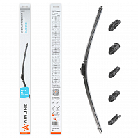 Щетка стеклоочистителя бескаркасная SILICONE 530мм (21") 5 адаптеров