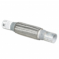 Переходник 50/50 L=350 под хомут с виброкомпенсатором 50х200 (нержавеющая алюминизированная сталь)