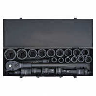 Набор головок ударных 3/4" 24пр. (17-50мм) металл.кейс