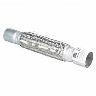 Переходник 55/60 L=400 под хомут с виброкомпенсатором 55х250 (нержавеющая алюминизированная сталь)