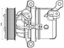 Компрессор кондиционера для автомобилей Renault Duster (10-) 1.5D [K9K]