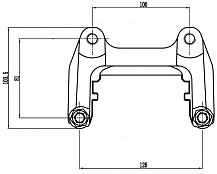 Скоба тормозного суппорта для автомобилей Geely Monjaro (21-) задняя (автомобиль с электродвигателем стояночного тормоза)