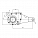 Рычаг тормоза регулировочный автоматический (трещотка) для автомобилей МАЗ 5440, 544069, 643068 задний левый (широкий шлиц)