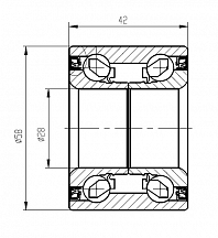 Подшипник ступицы передней для автомобиля Daewoo Damas (91-)