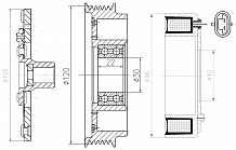 Муфта электромагнитная для компрессора кондиционера LCAC 0550 LUZAR